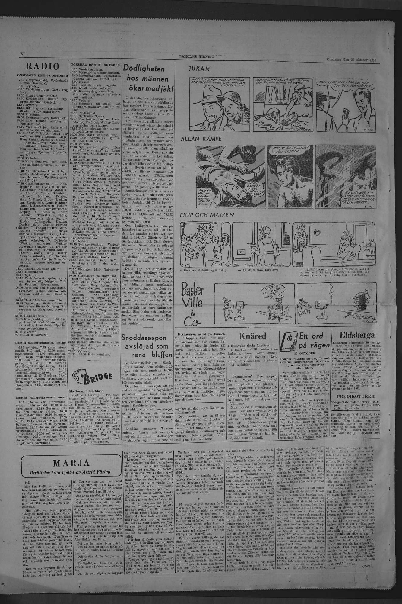 Laholms Tidning Onsdag 29 oktober 1952, sida 8
