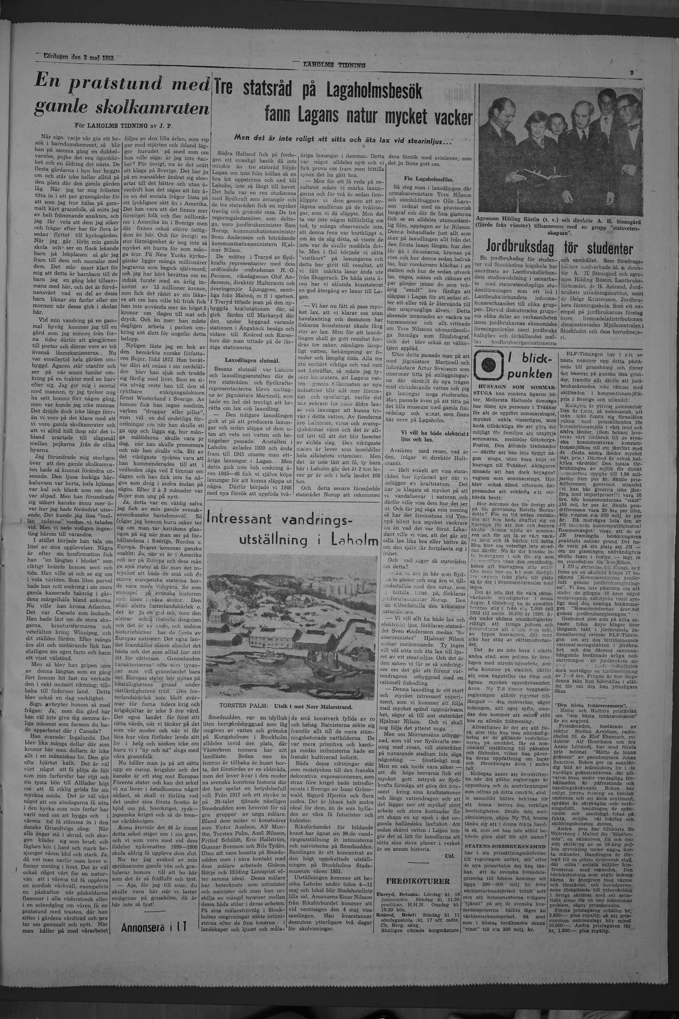 Laholms Tidning Lördag 3 maj 1952, sida 5