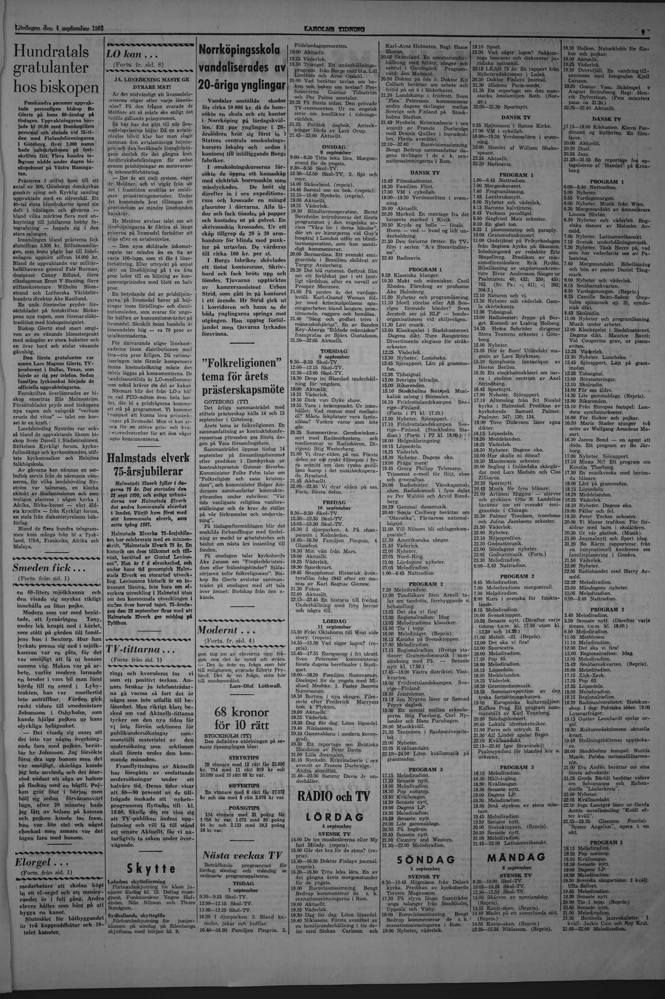 Laholms Tidning Lördag 4 september 1965, sida 7