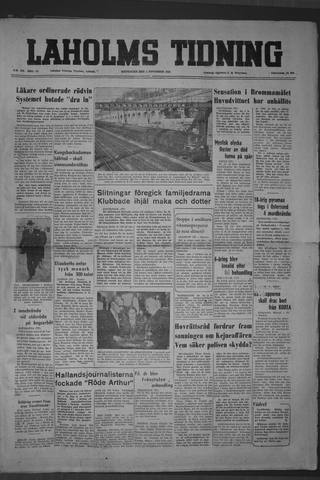 Förstasidan, Måndag 3 november 1952