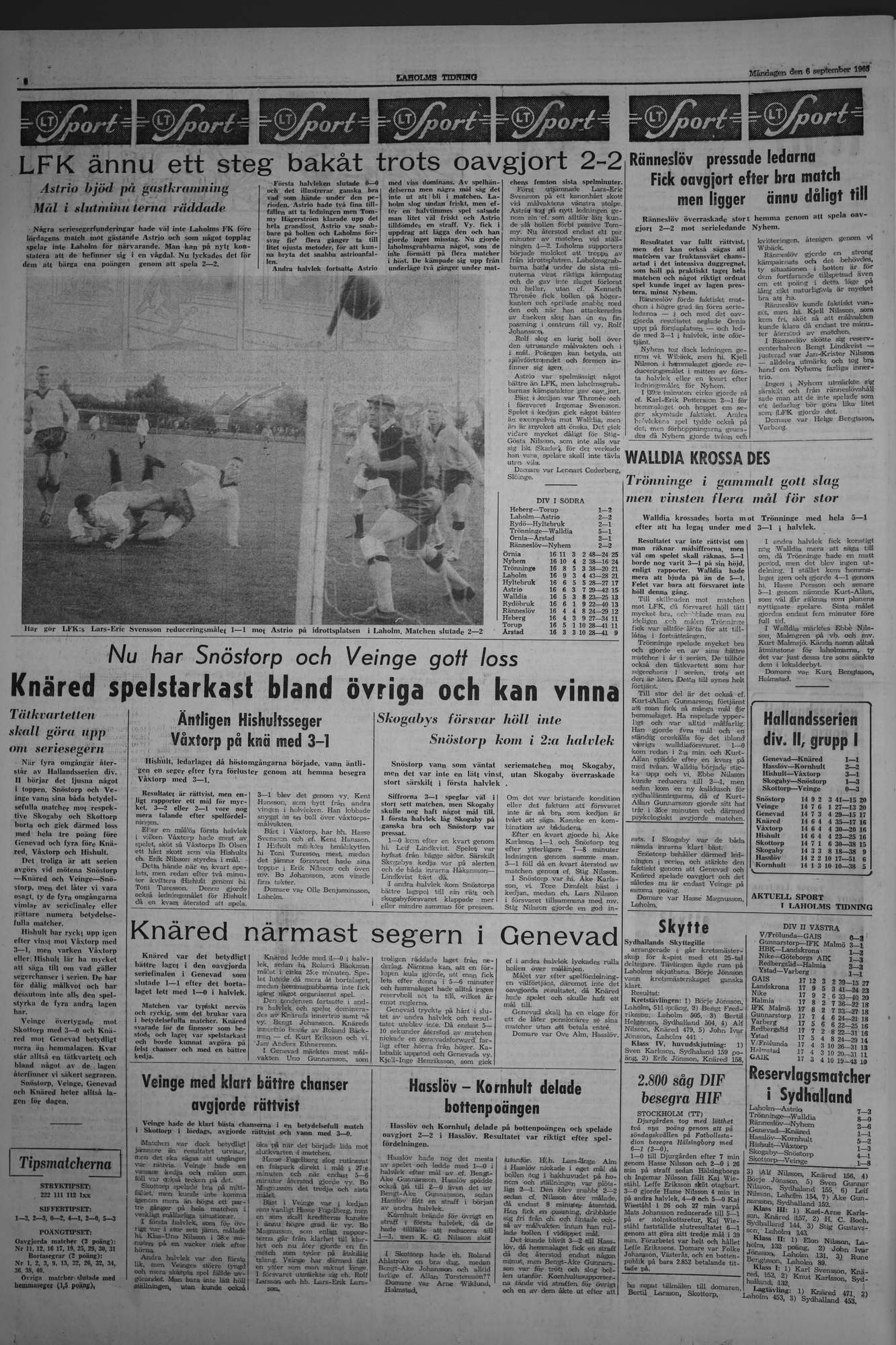 Laholms Tidning Måndag 6 september 1965, sida 6