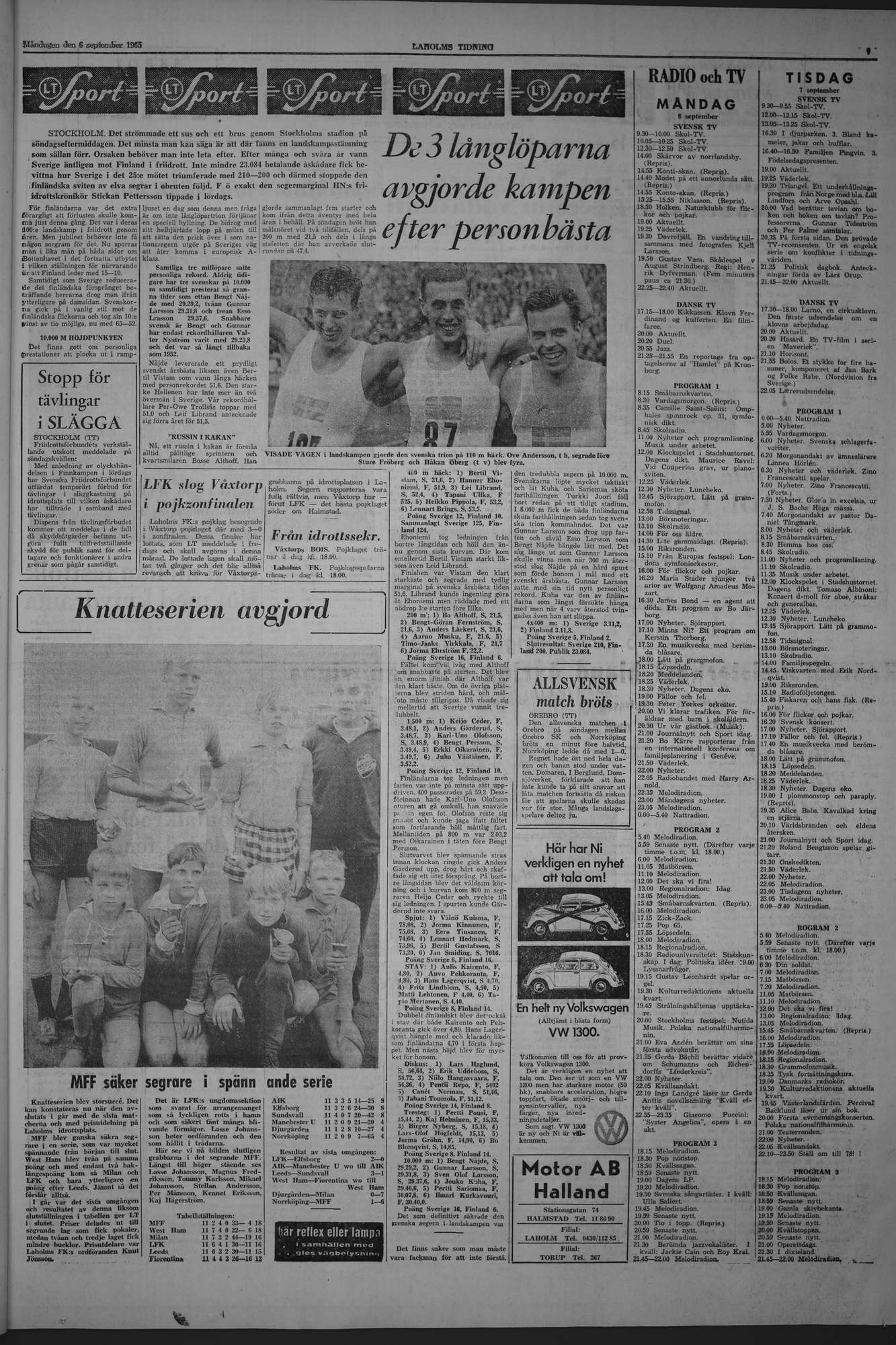 Laholms Tidning Måndag 6 september 1965, sida 7