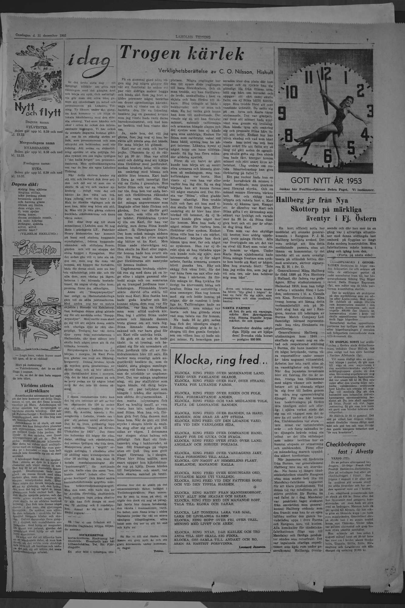 Laholms Tidning Onsdag 31 december 1952, sida 7