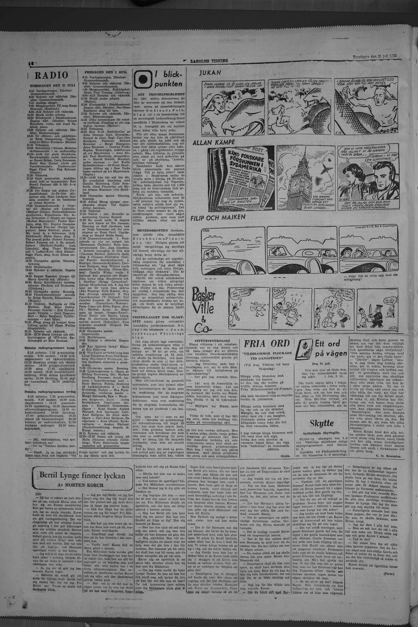 Laholms Tidning Torsdag 31 juli 1952, sida 8
