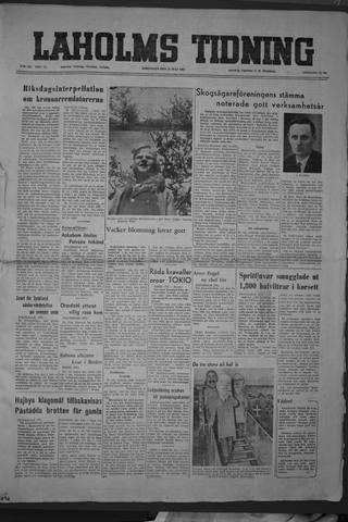 Förstasidan, Lördag 31 maj 1952