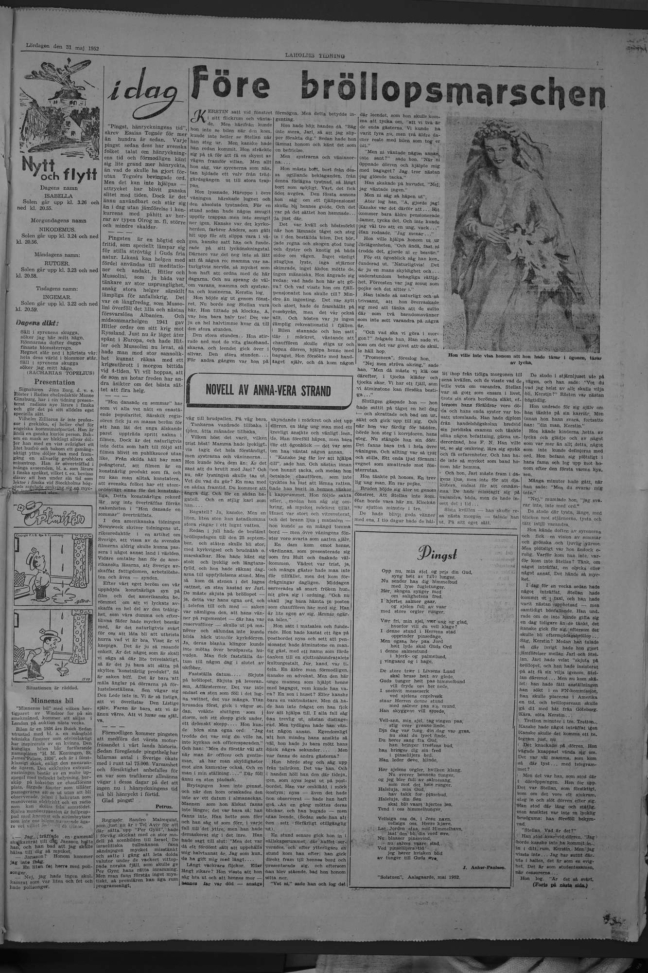 Laholms Tidning Lördag 31 maj 1952, sida 7