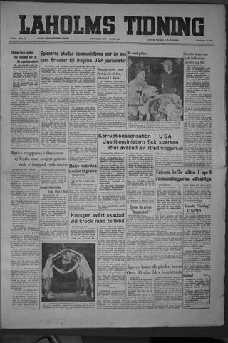 Förstasidan, Fredag 4 april 1952