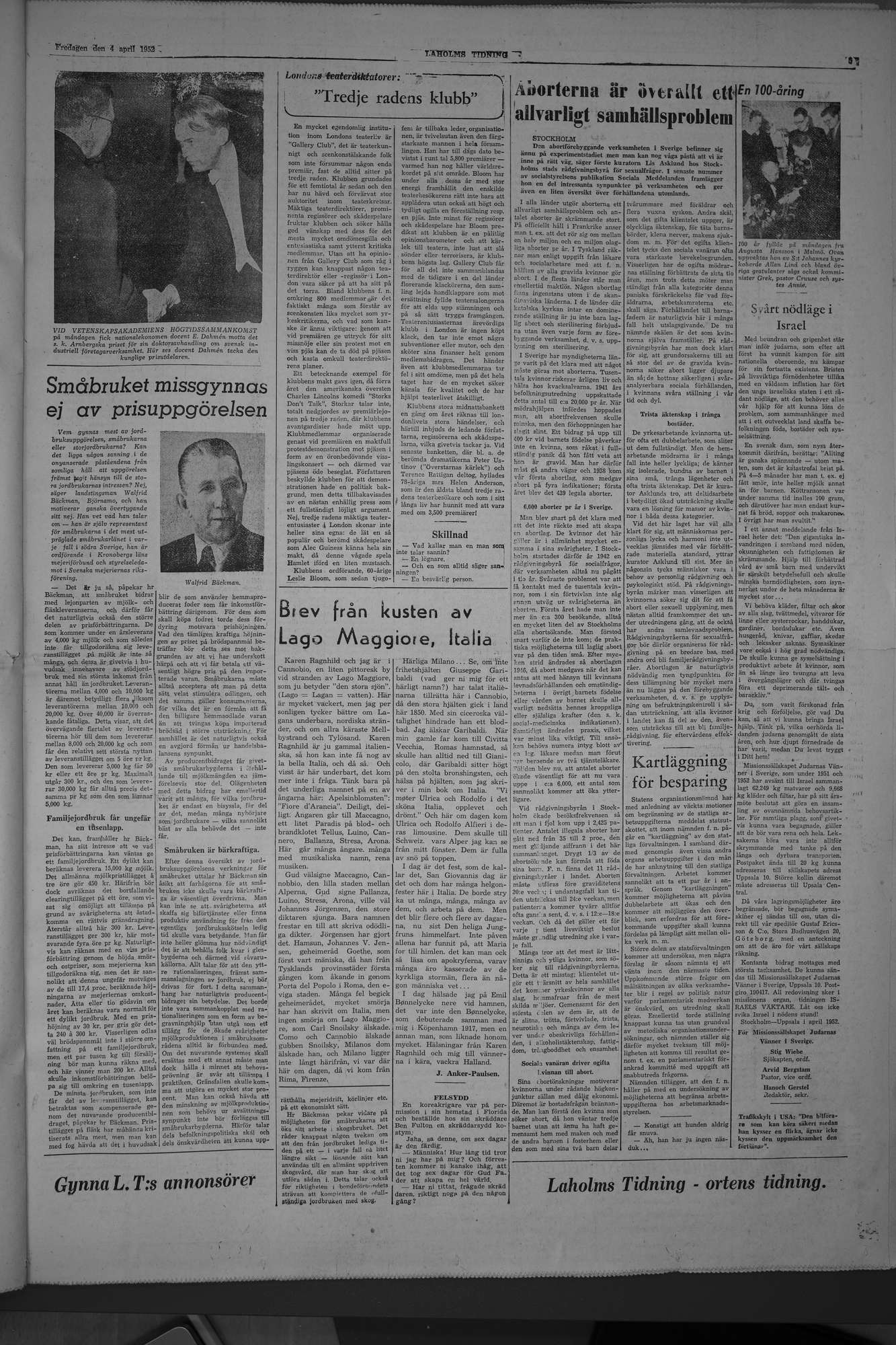 Laholms Tidning Fredag 4 april 1952, sida 5