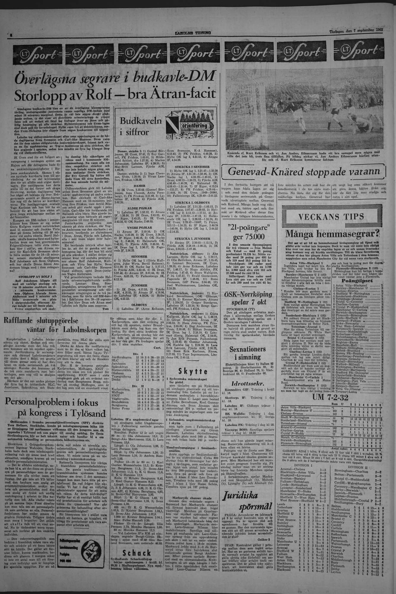 Laholms Tidning Tisdag 7 september 1965, sida 6
