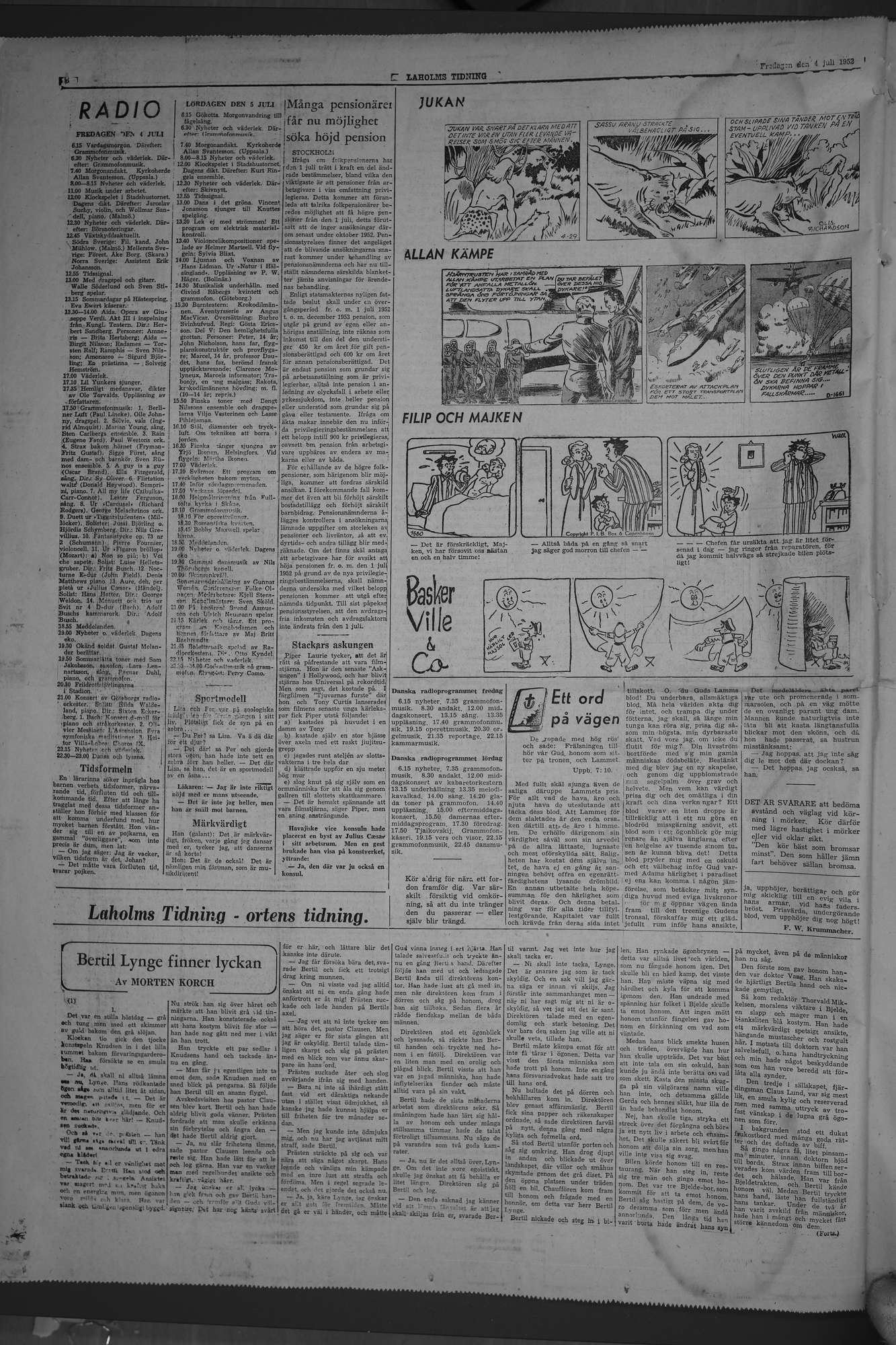 Laholms Tidning Fredag 4 juli 1952, sida 6