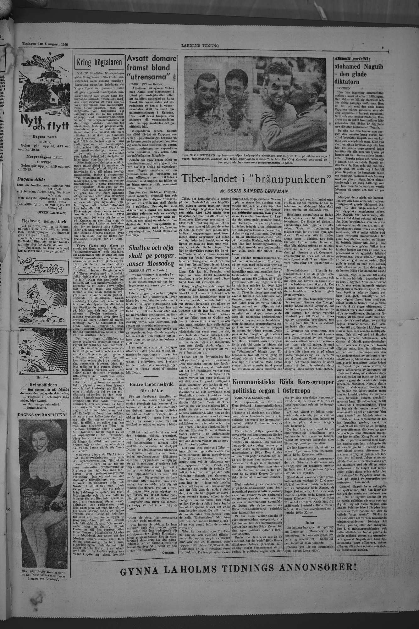 Laholms Tidning Tisdag 5 augusti 1952, sida 5