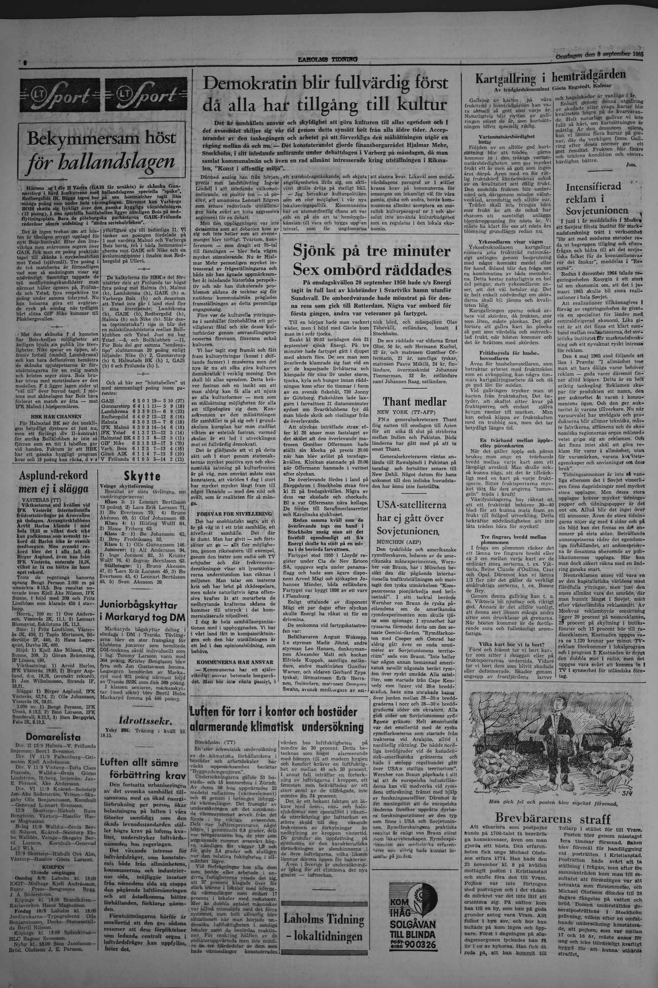 Laholms Tidning Onsdag 8 september 1965, sida 6
