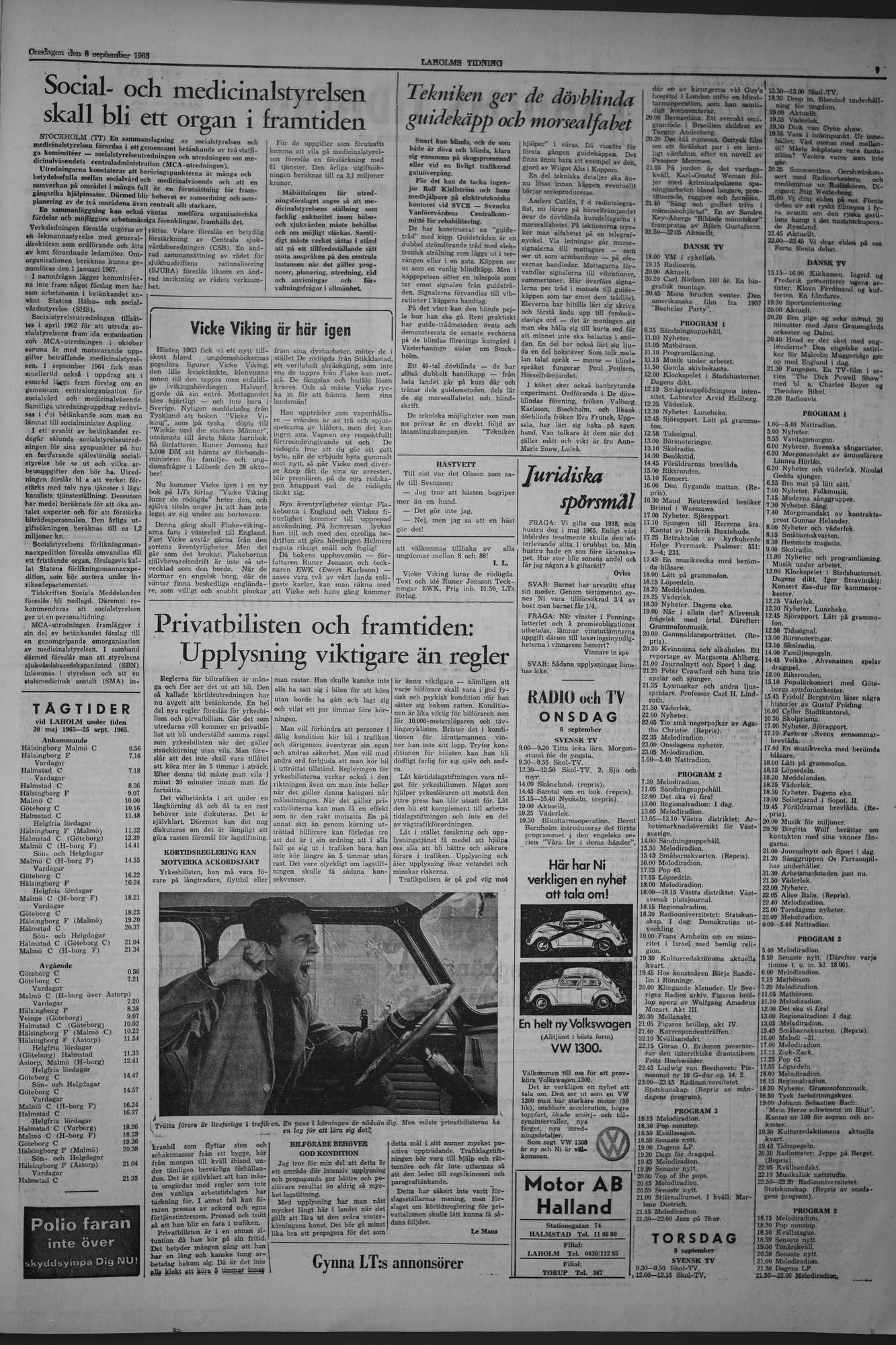 Laholms Tidning Onsdag 8 september 1965, sida 7