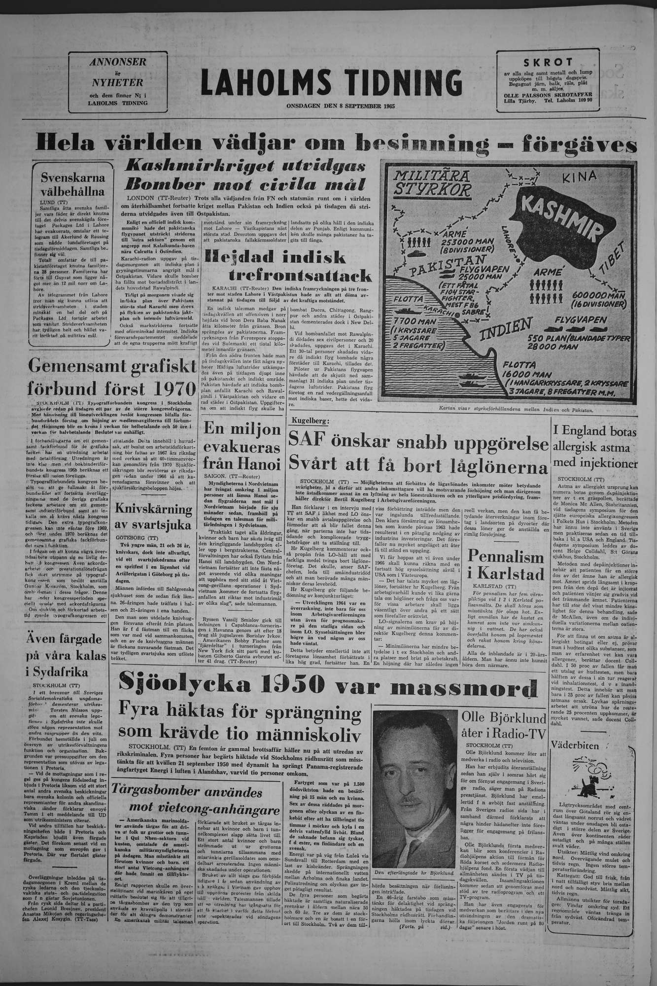 Laholms Tidning Onsdag 8 september 1965, sida 8