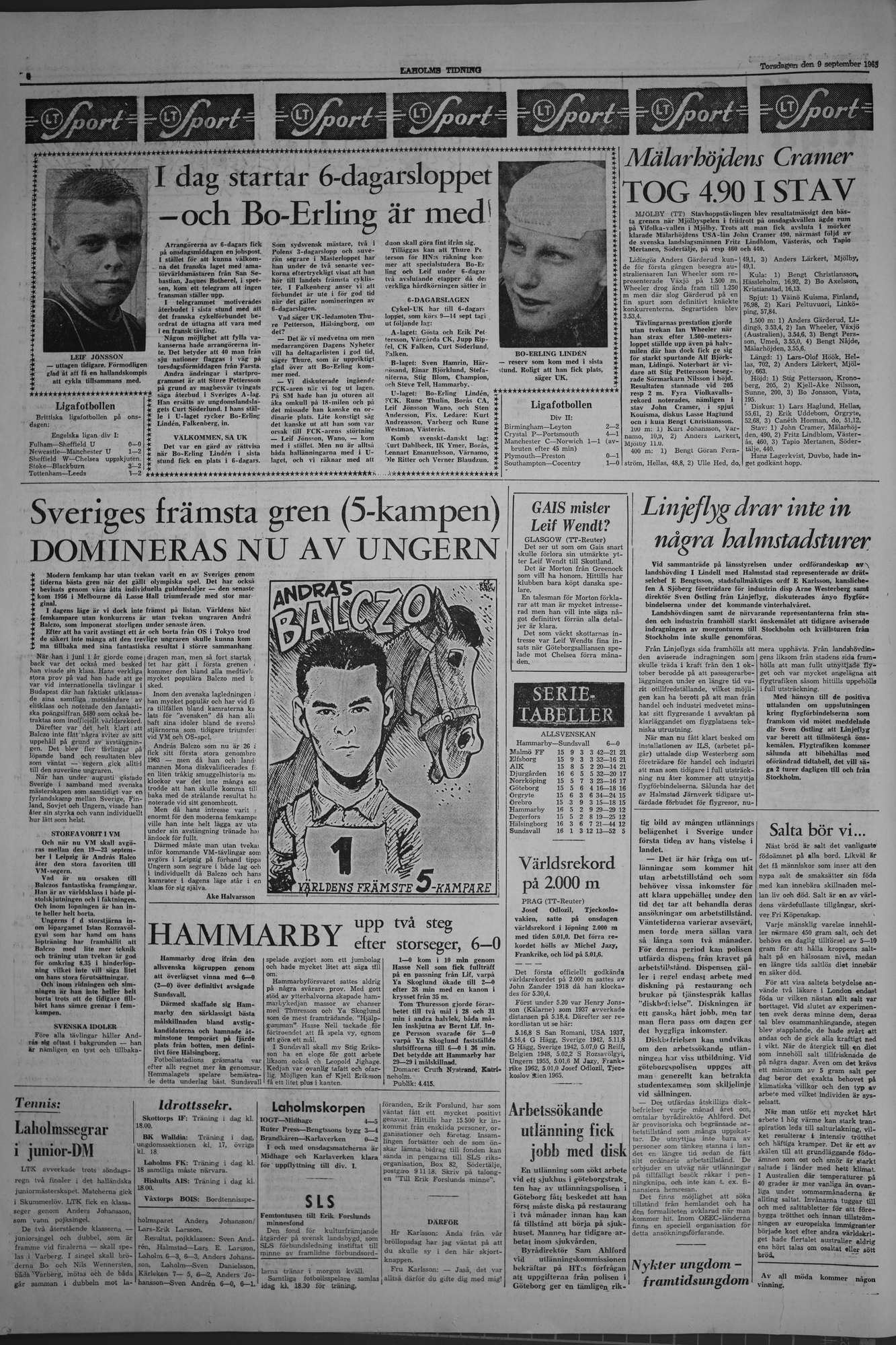 Laholms Tidning Torsdag 9 september 1965, sida 6