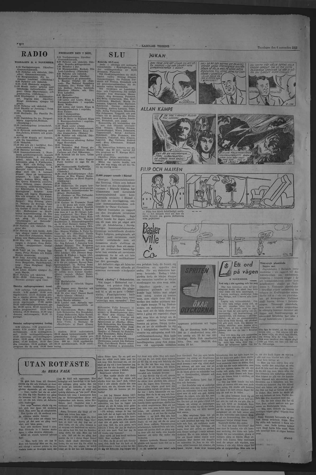 Laholms Tidning Torsdag 6 november 1952, sida 8