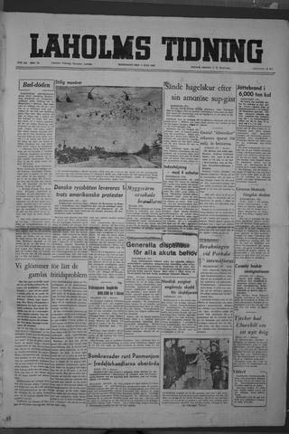 Förstasidan, Måndag 7 juli 1952