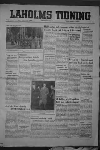 Förstasidan, Lördag 7 juni 1952
