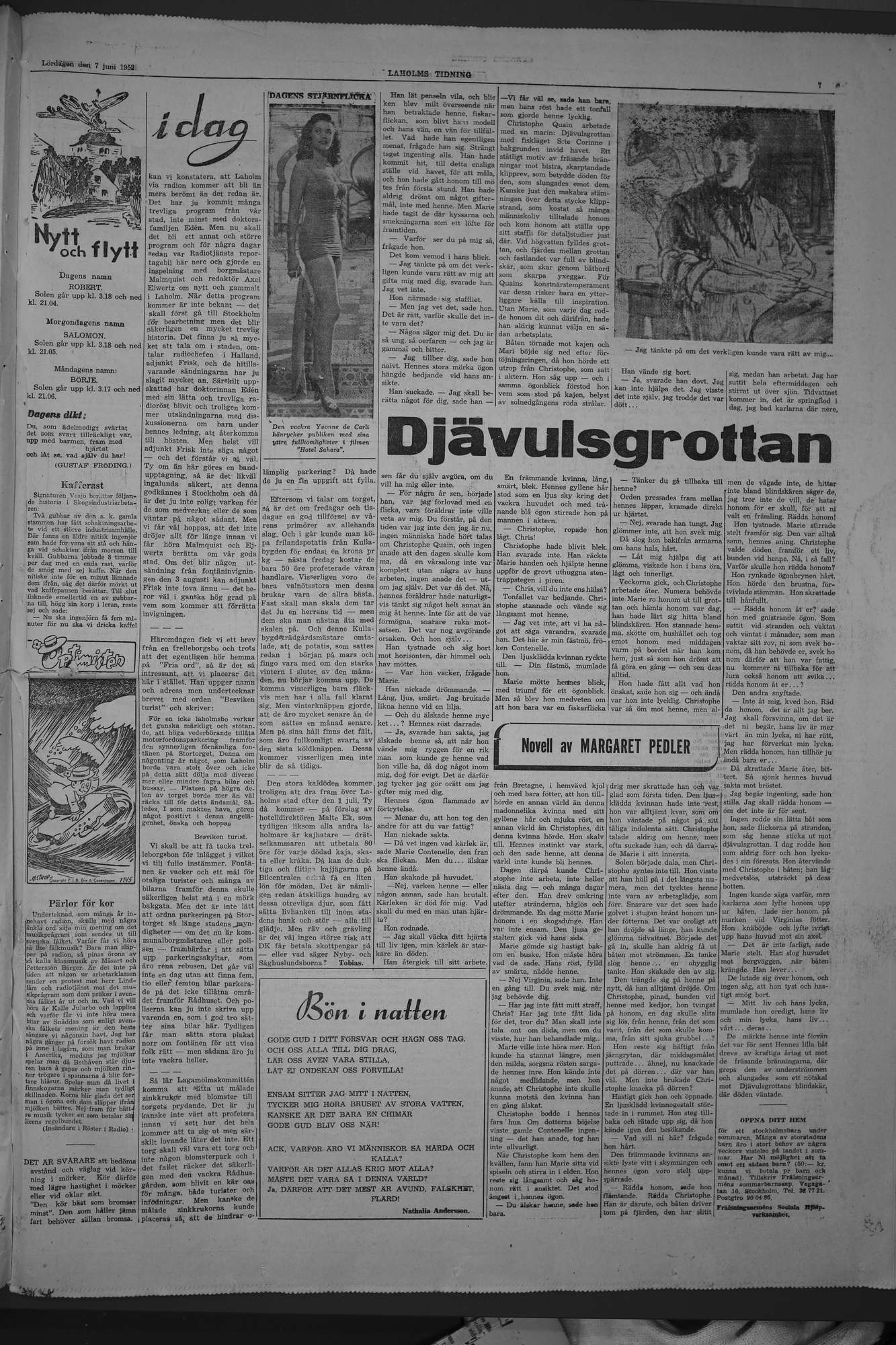 Laholms Tidning Lördag 7 juni 1952, sida 7