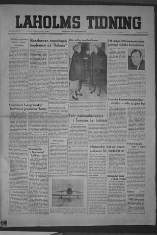 Förstasidan, Måndag 8 december 1952