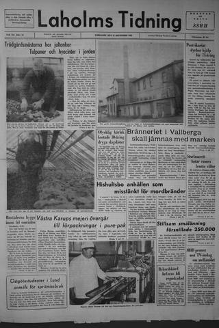 Förstasidan, Lördag 11 september 1965