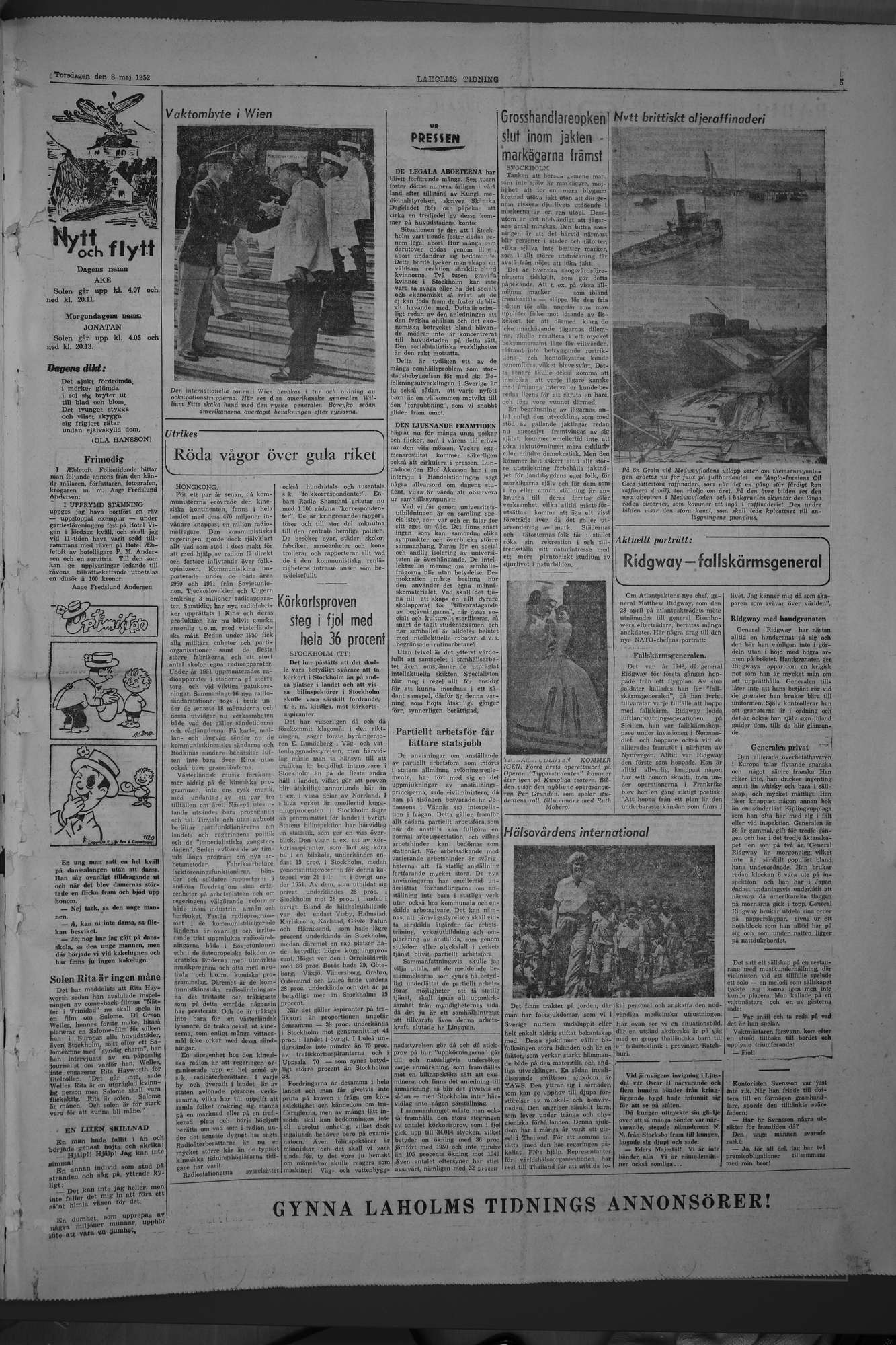 Laholms Tidning Torsdag 8 maj 1952, sida 5