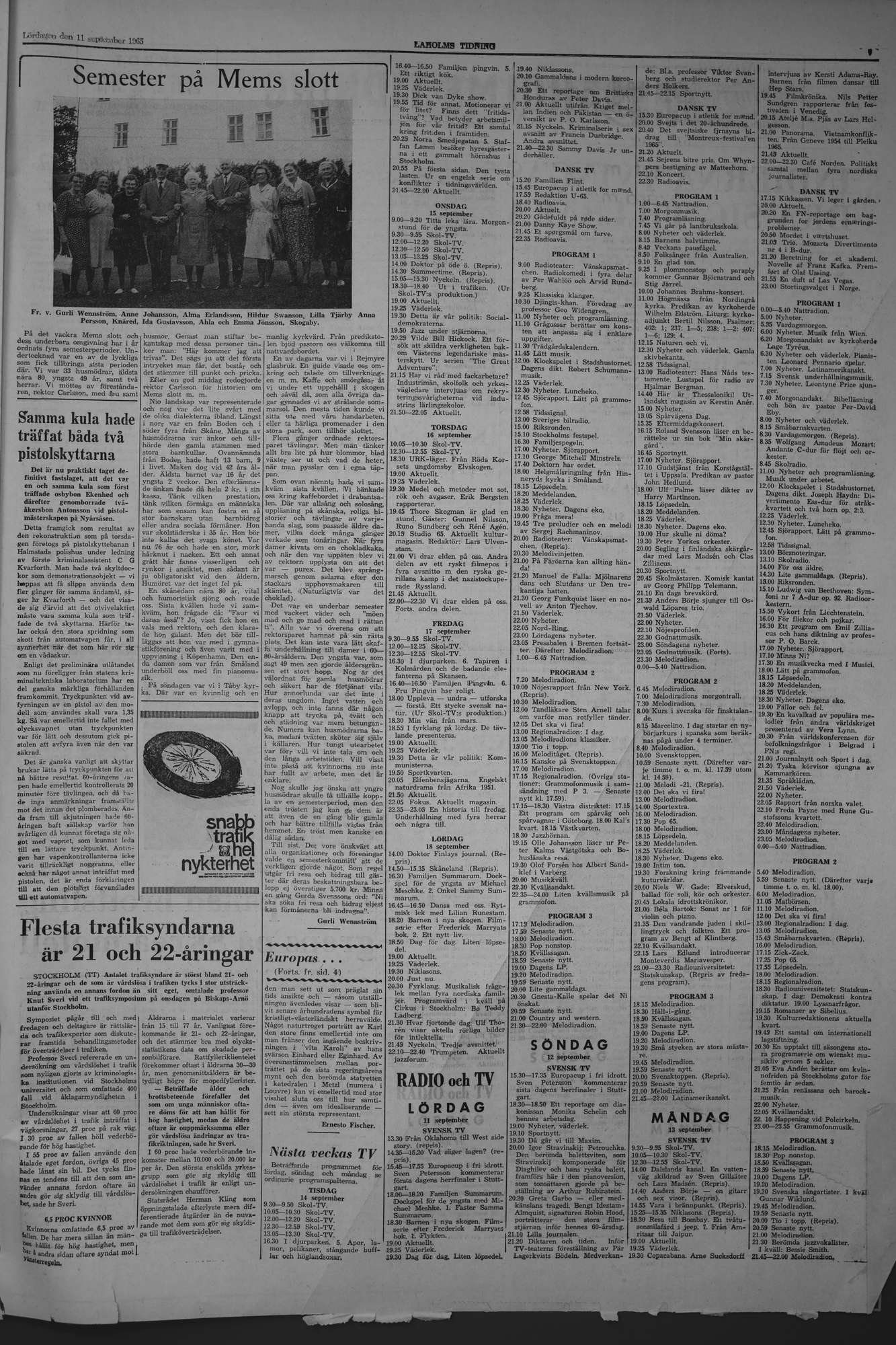 Laholms Tidning Lördag 11 september 1965, sida 7
