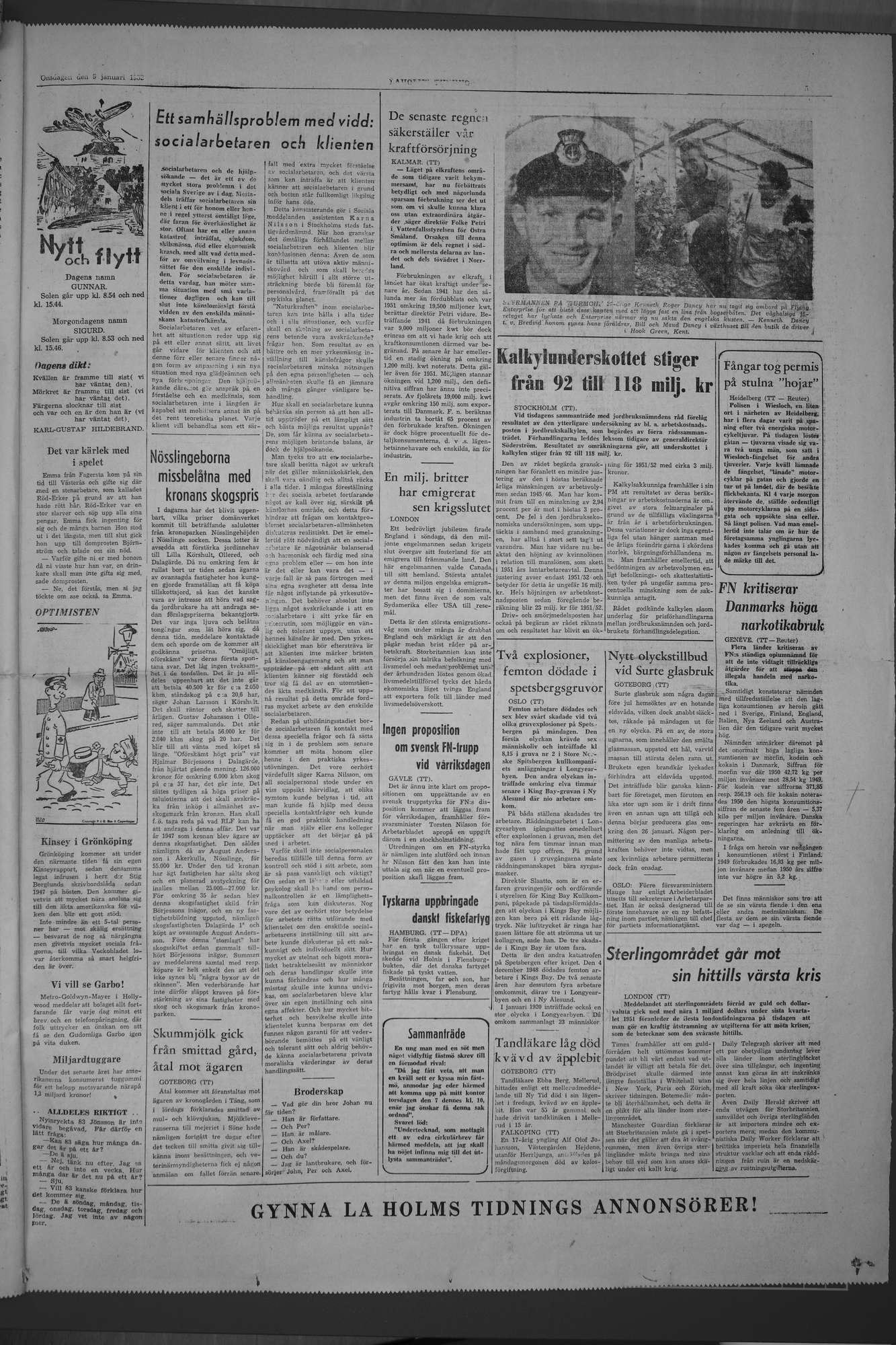 Laholms Tidning Onsdag 9 januari 1952, sida 5