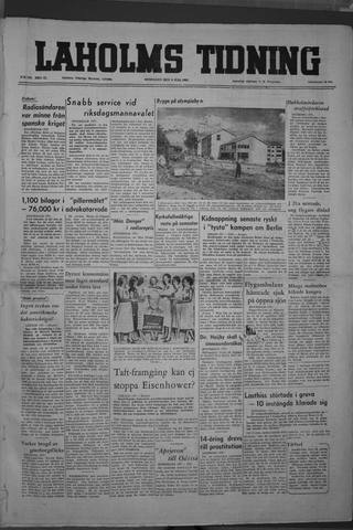 Förstasidan, Onsdag 9 juli 1952