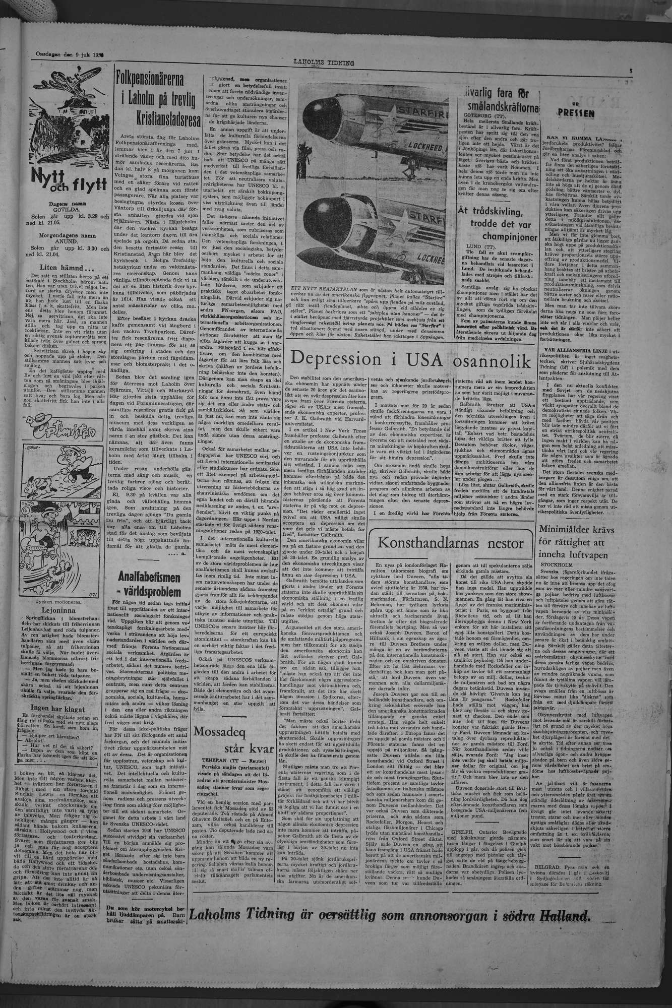 Laholms Tidning Onsdag 9 juli 1952, sida 5