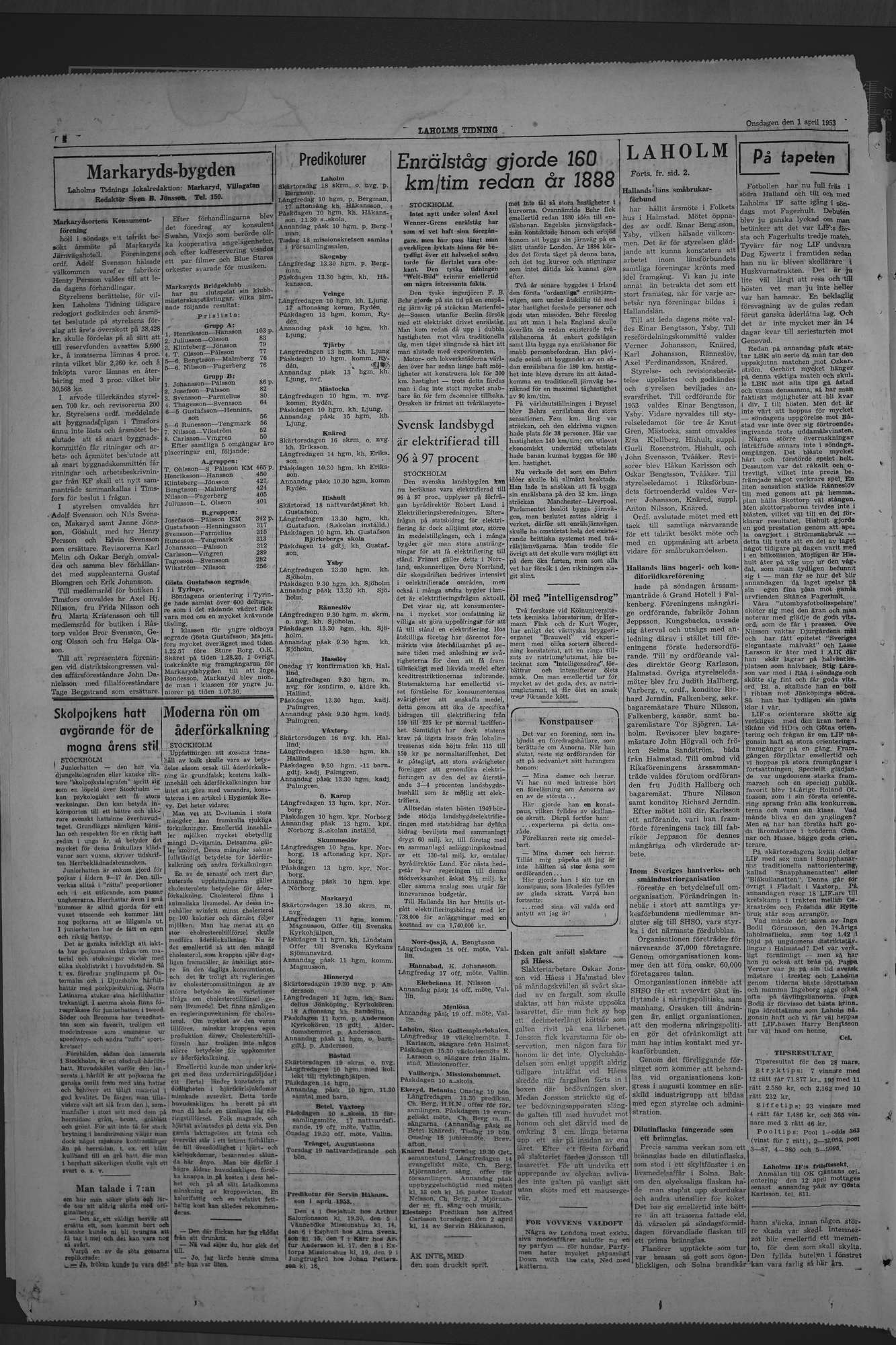 Laholms Tidning Onsdag 1 april 1953, sida 4