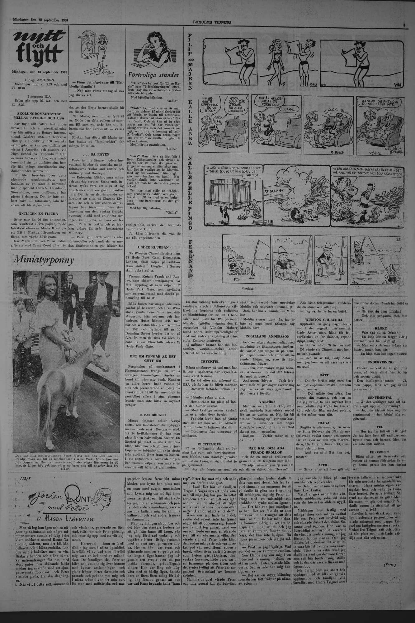 Laholms Tidning Måndag 13 september 1965, sida 5