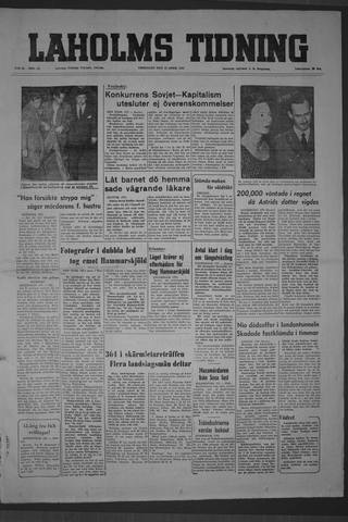 Förstasidan, Fredag 10 april 1953