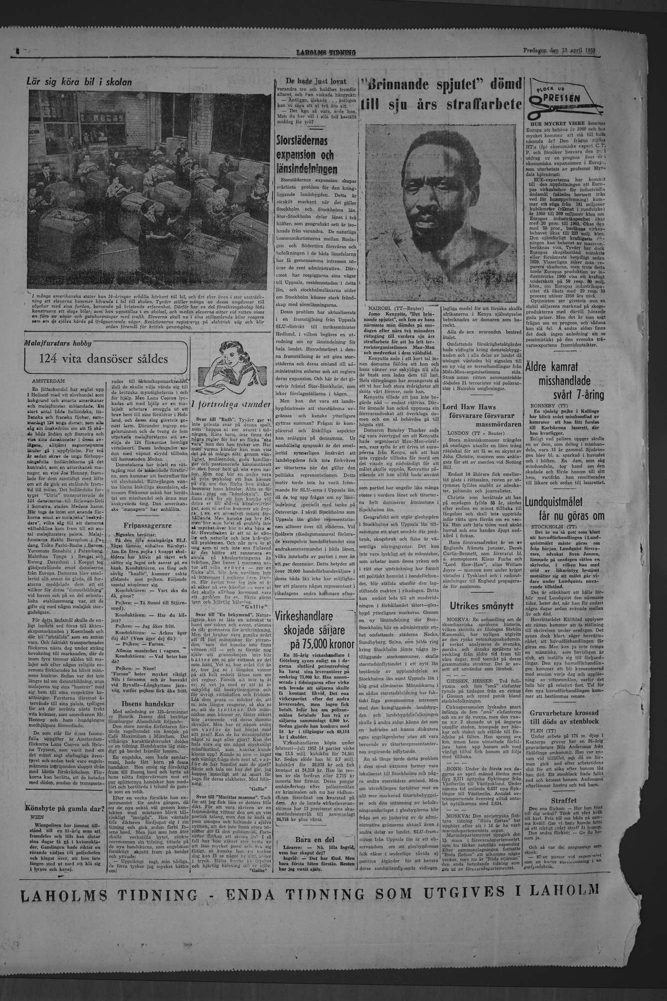 Laholms Tidning Fredag 10 april 1953, sida 6