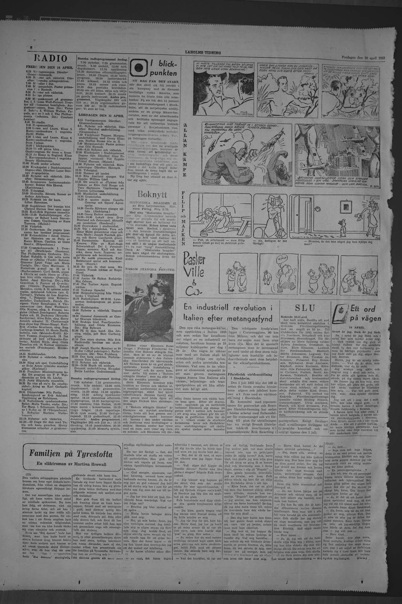 Laholms Tidning Fredag 10 april 1953, sida 8