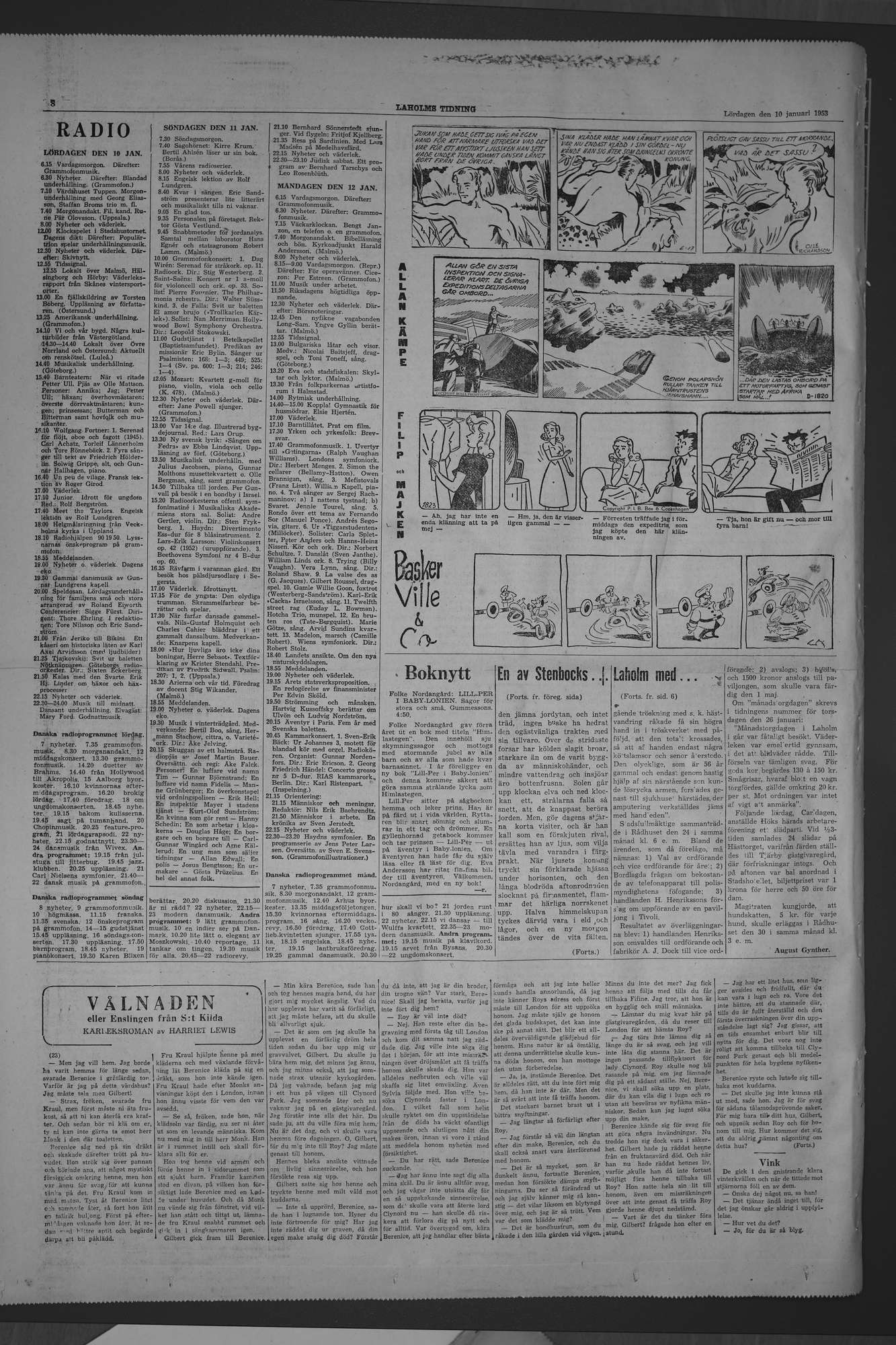 Laholms Tidning Lördag 10 januari 1953, sida 8