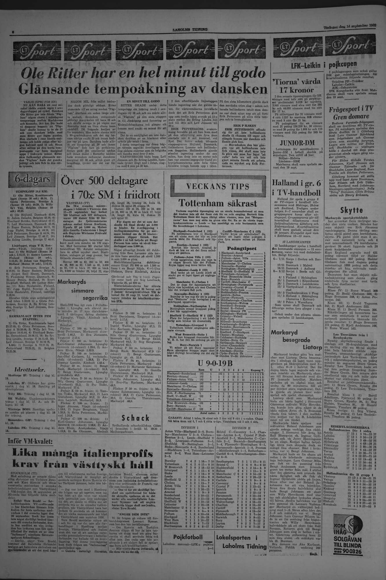 Laholms Tidning Lördag 14 augusti 1965, sida 6