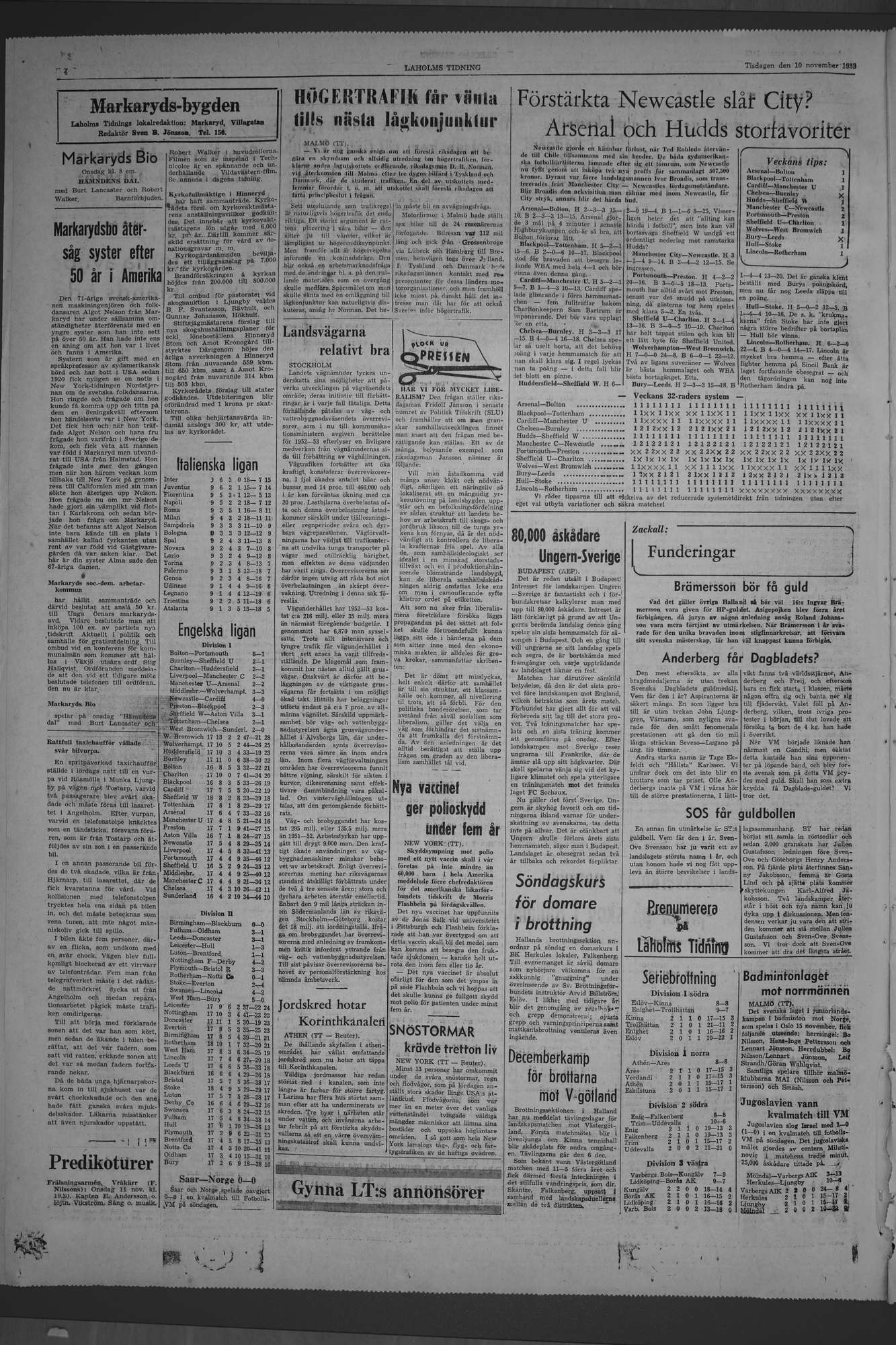 Laholms Tidning Tisdag 10 november 1953, sida 4