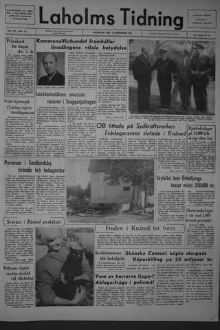 Förstasidan, Onsdag 15 september 1965
