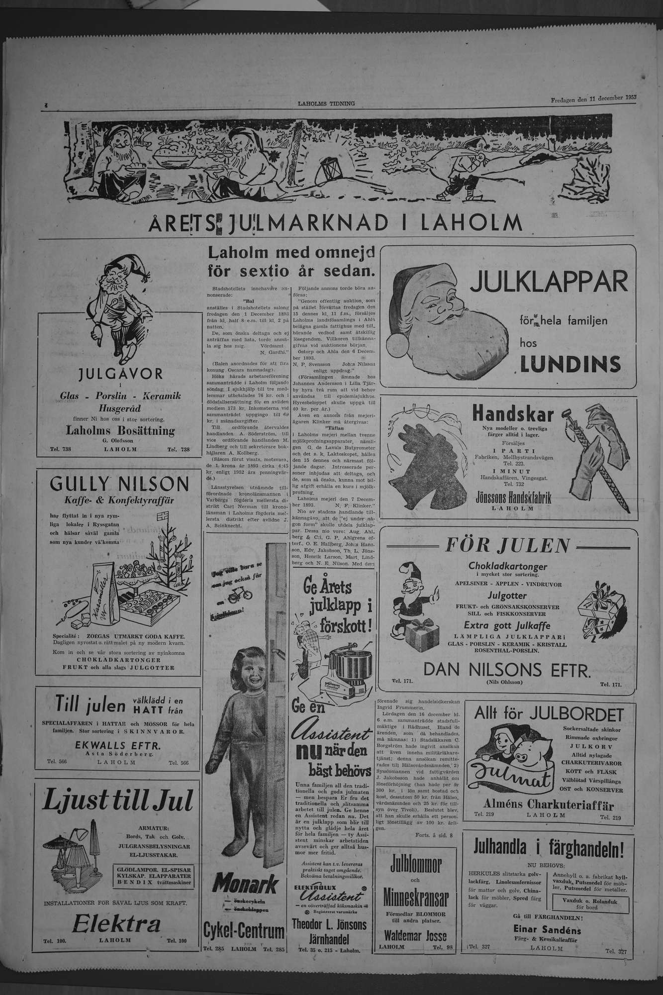 Laholms Tidning Fredag 11 december 1953, sida 4
