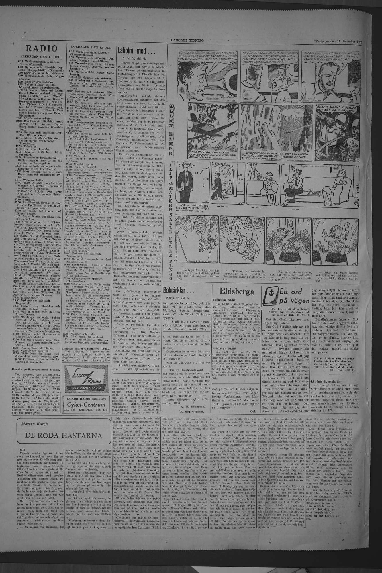 Laholms Tidning Fredag 11 december 1953, sida 8