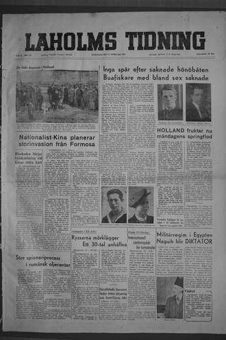 Förstasidan, Onsdag 11 februari 1953