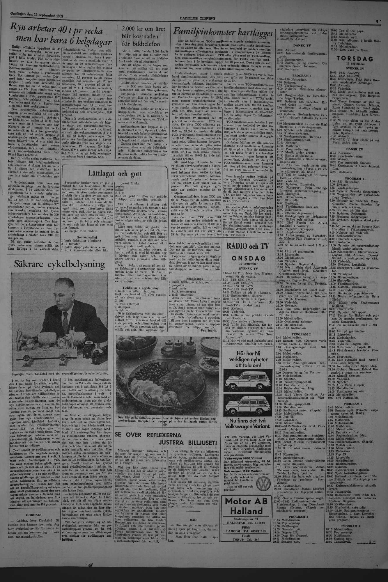 Laholms Tidning Onsdag 15 september 1965, sida 7