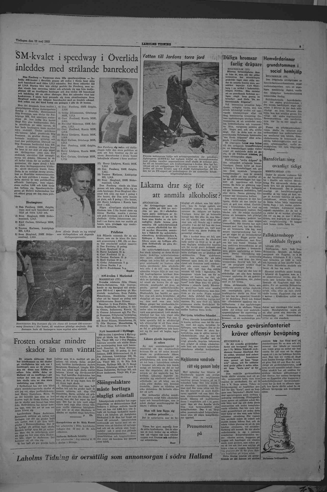 Laholms Tidning Tisdag 12 maj 1953, sida 5