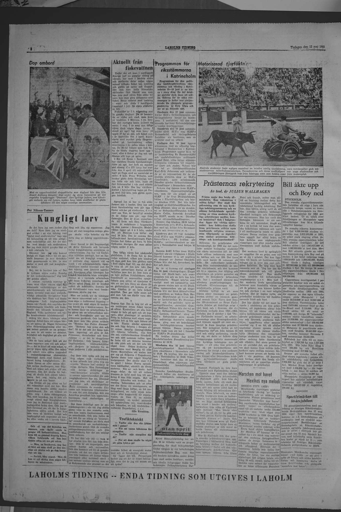 Laholms Tidning Tisdag 12 maj 1953, sida 6