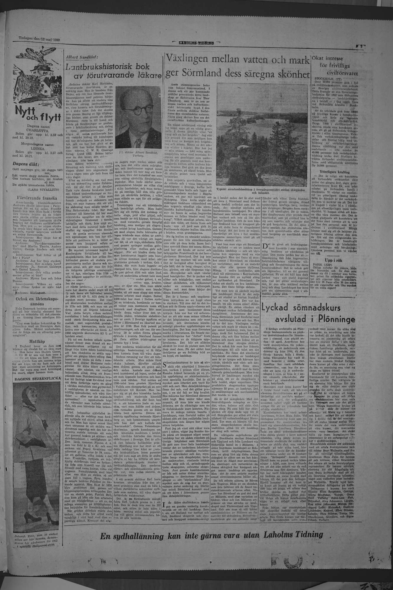 Laholms Tidning Tisdag 12 maj 1953, sida 7