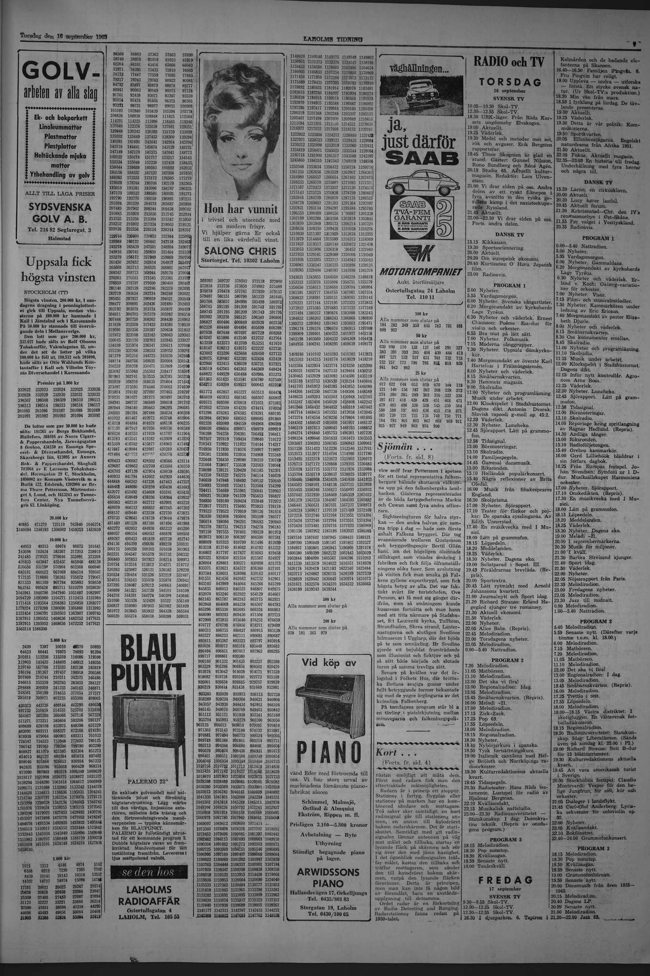 Laholms Tidning Torsdag 16 september 1965, sida 7
