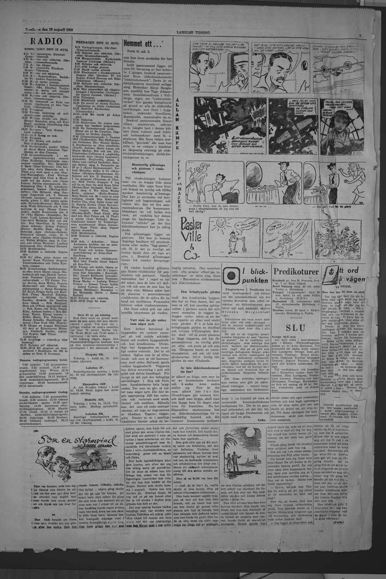 Laholms Tidning Torsdag 13 augusti 1953, sida 8