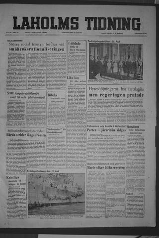 Förstasidan, Lördag 13 juni 1953