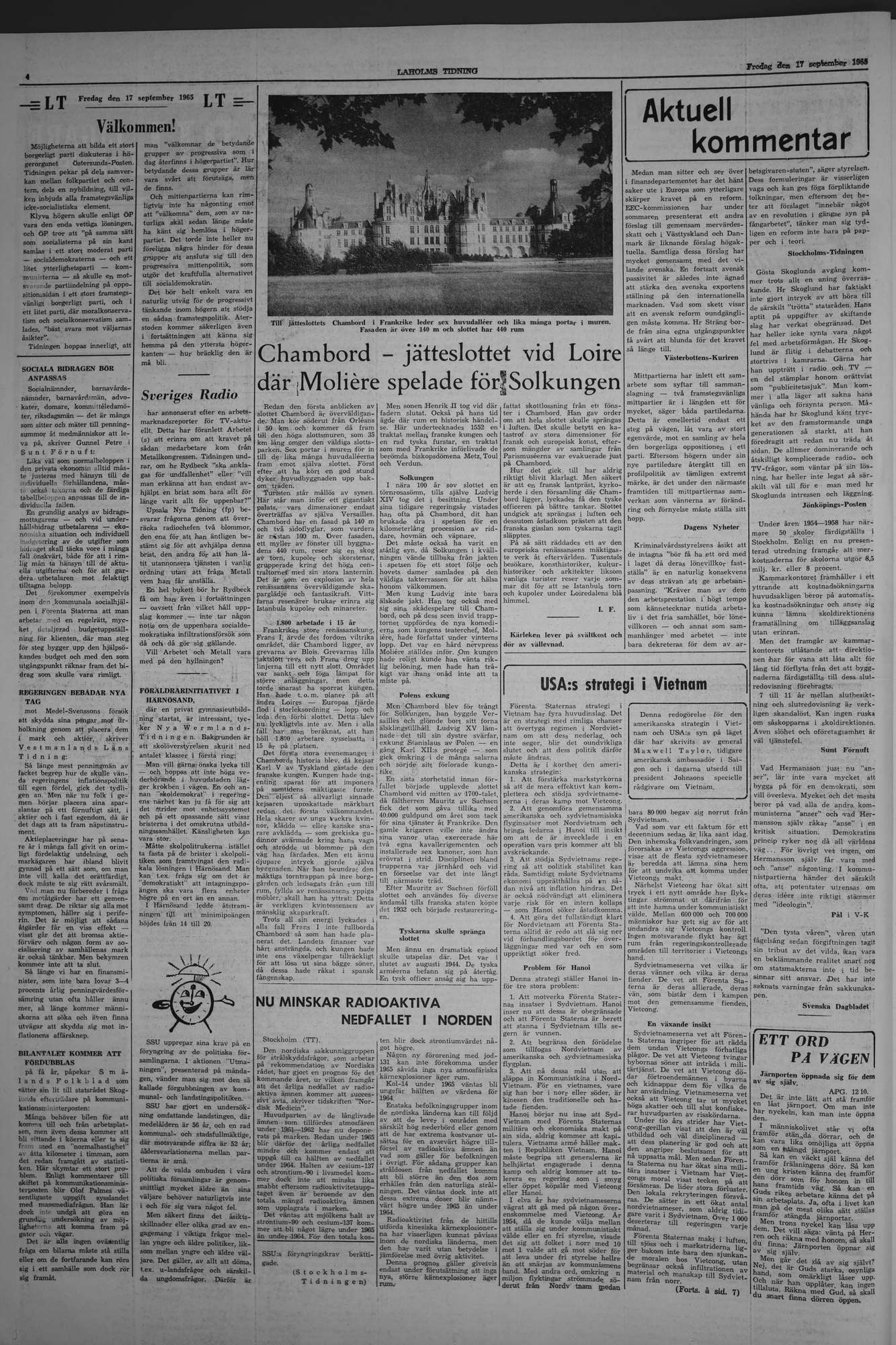 Laholms Tidning Fredag 17 september 1965, sida 4